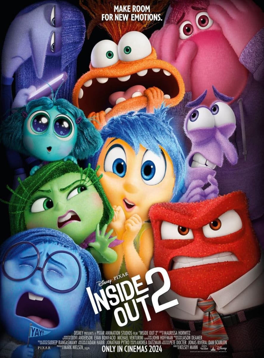 INSIDE OUT 2 MOVIE POSTER 2 Sided ORIGINAL INTL FINAL 27x40 AMY POEHLER