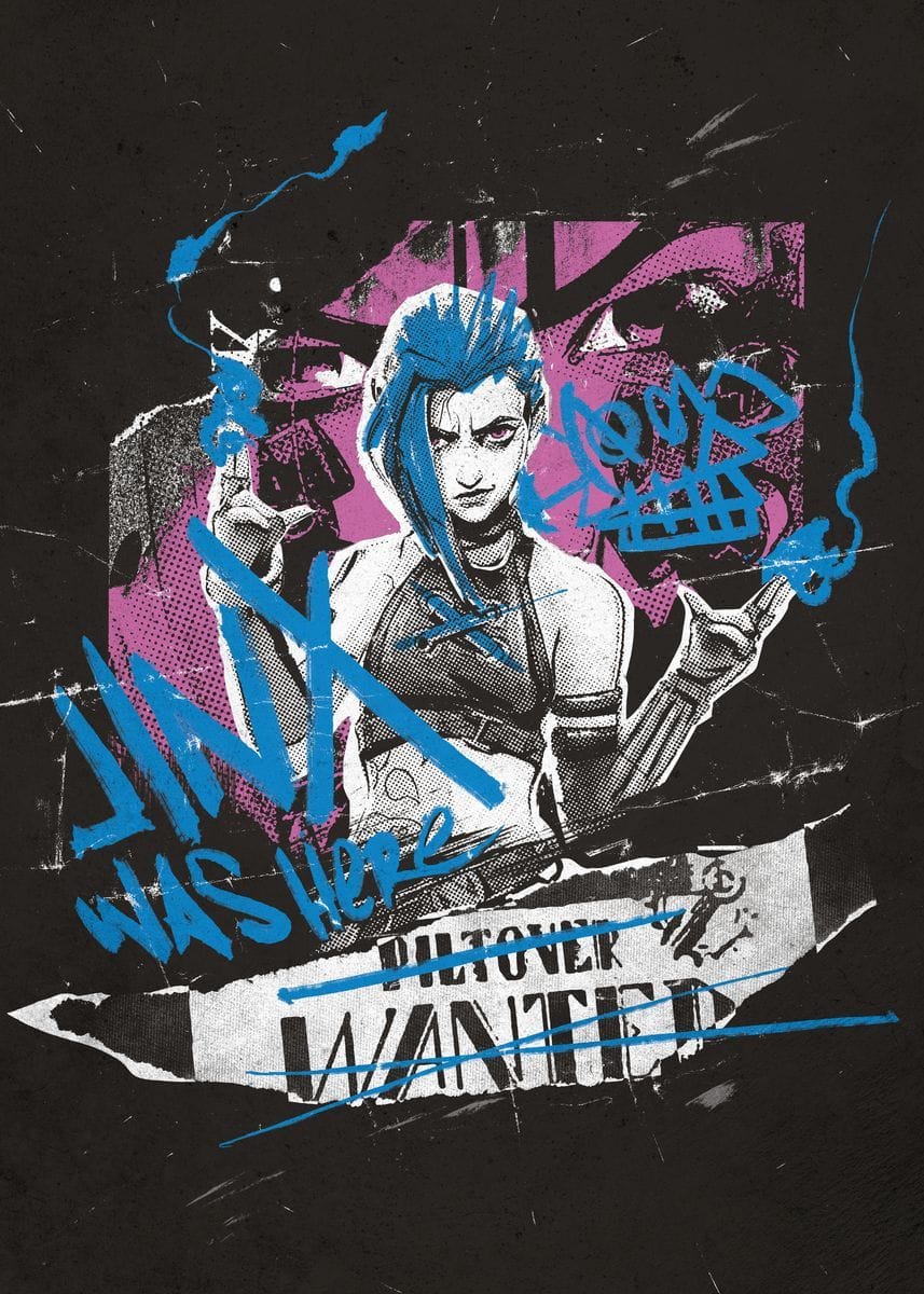 Jinx was Here - Jinx art for your Game Room | Displate