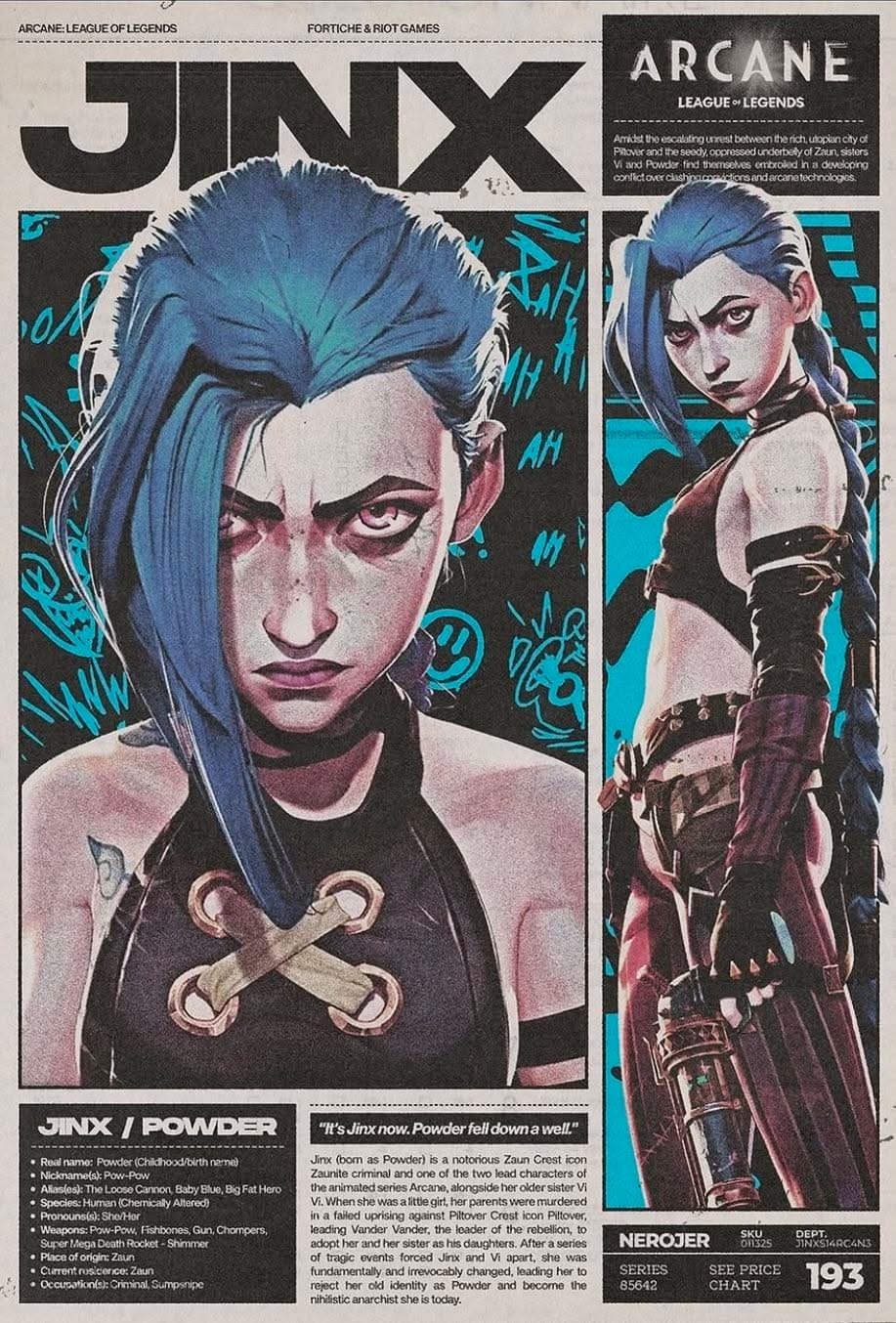 How to Design Jinx Arcane Character Poster (6 Practical Layout Steps)