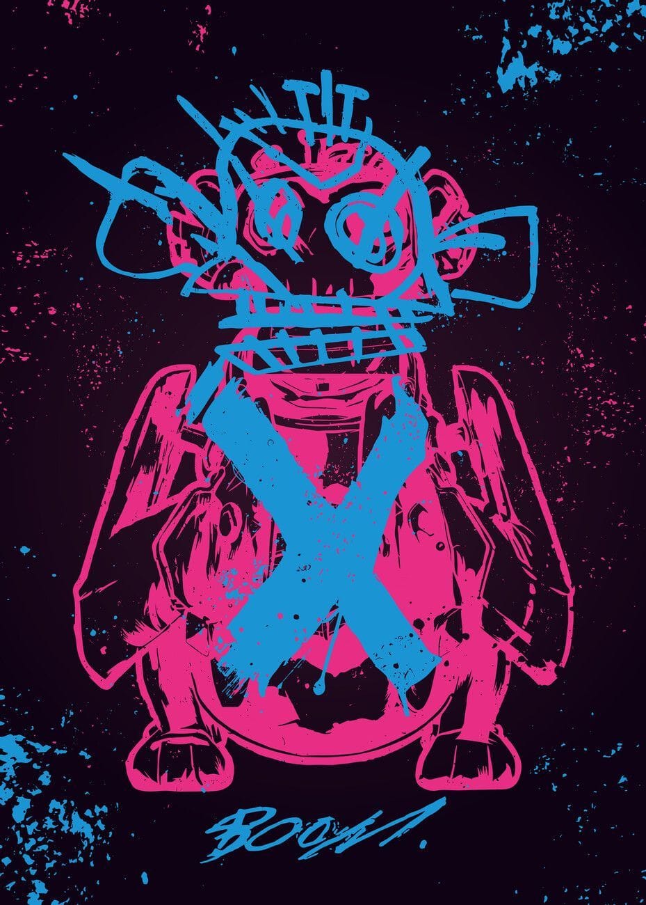 jinx graffiti sticker | Wall Art Print | Jinx Monkey Graffiti | UKposters