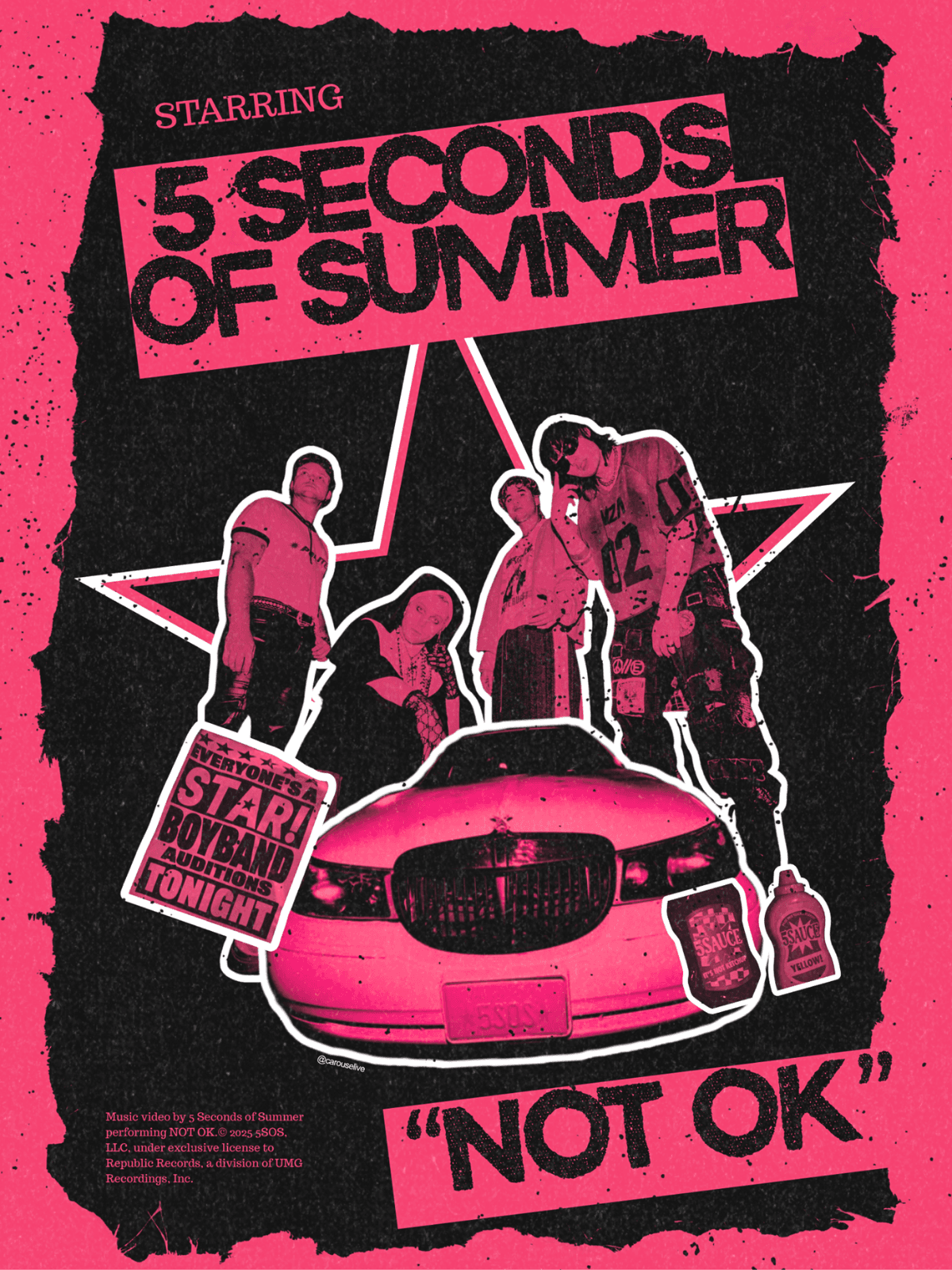 not ok by 5sos // music video poster concept