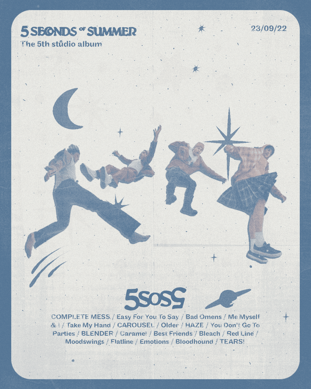5SOS5 Poster Blue 2.0