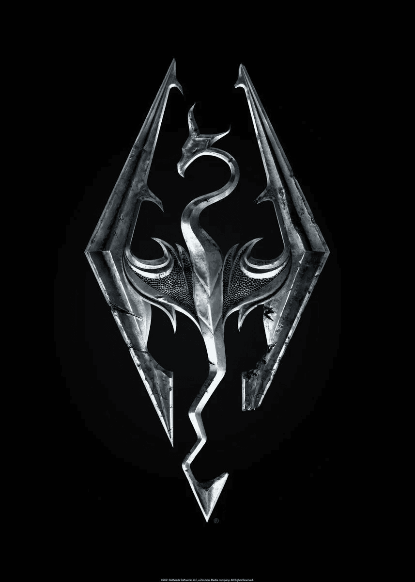 Skyrim Symbol - Dragon art for your Game Room | Displate