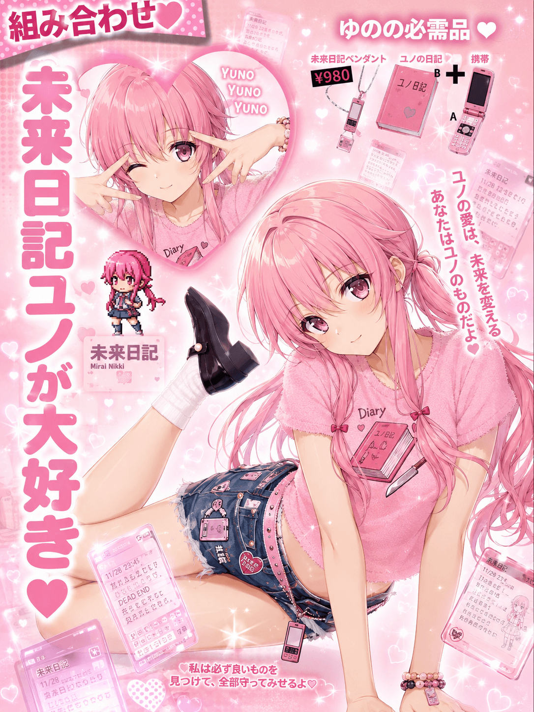 Yuno gasai modelo de revista