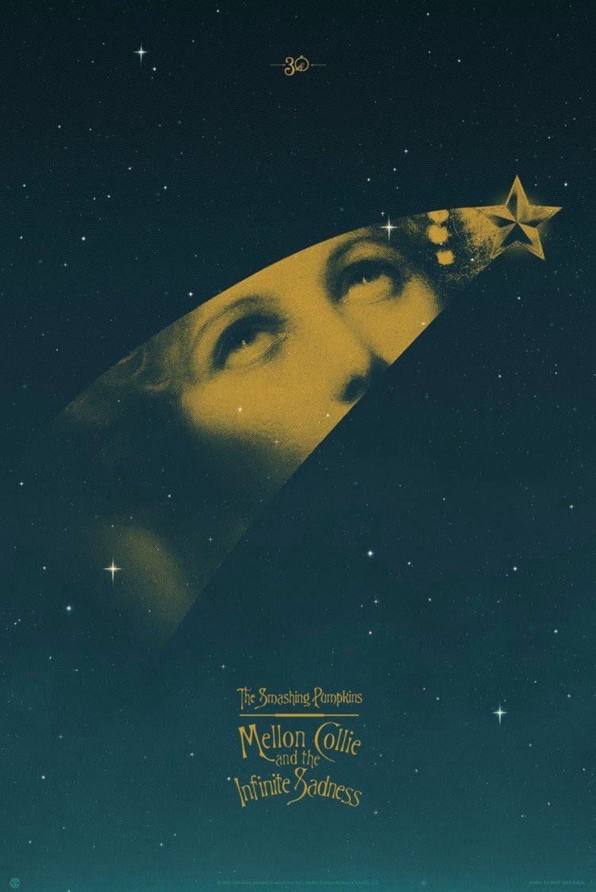 the smashing pumpkins mellon collie 30th screenprint poster
