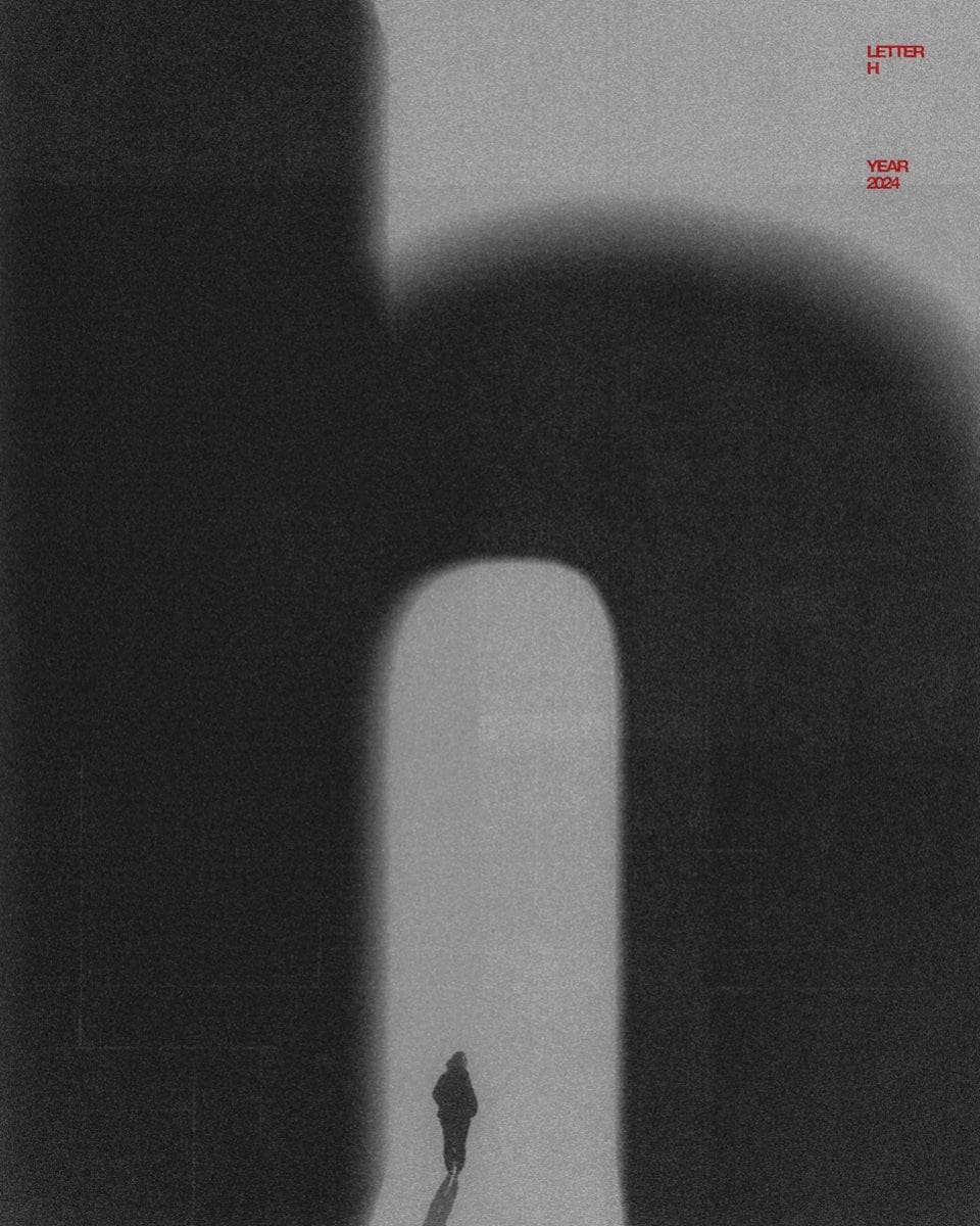 Letter h poster design