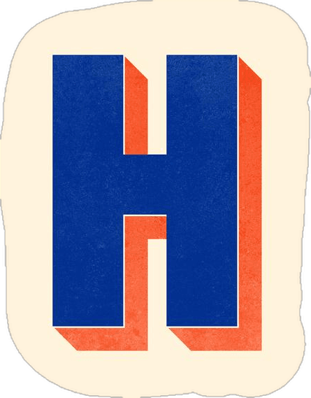The Letter H Art Print - Typographic Print - Etsy