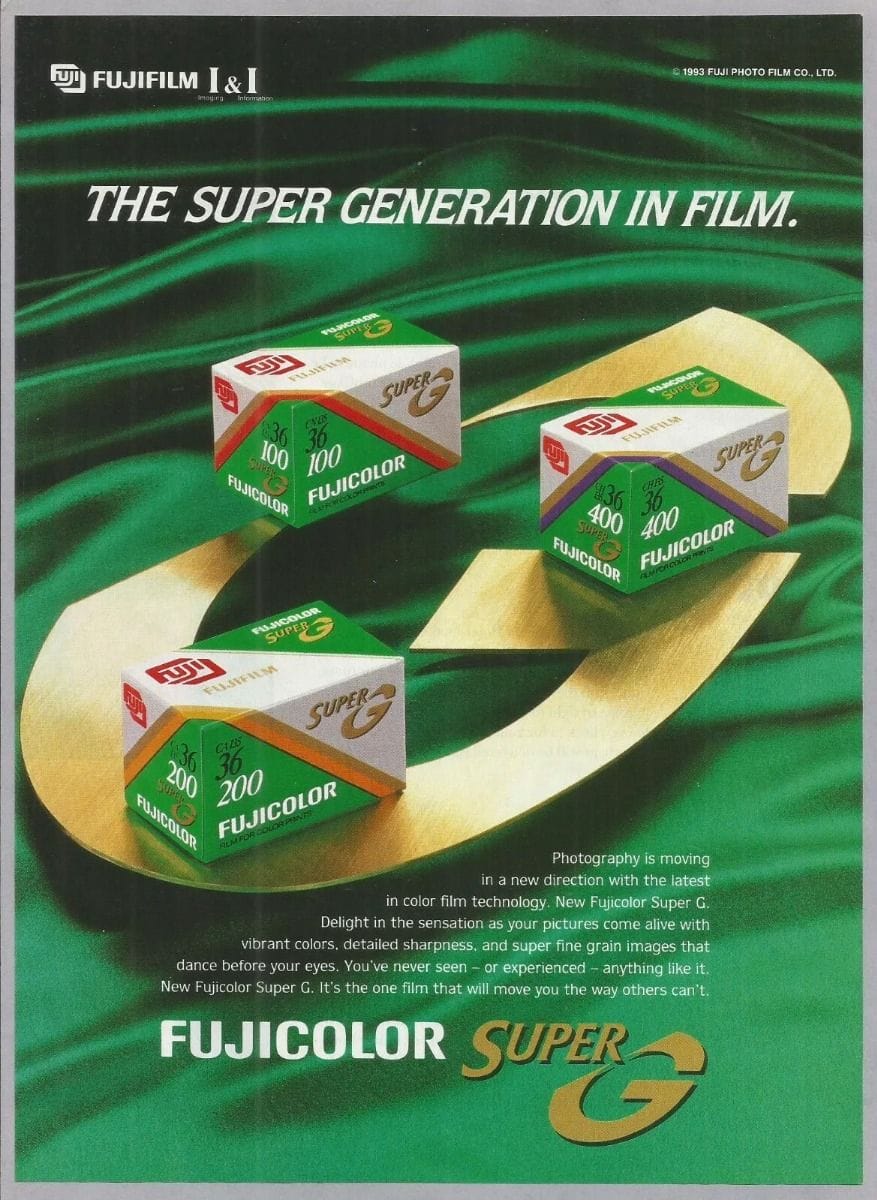 FUJIFILM Fujicolor Super G - 1993 Vintage Print Ad