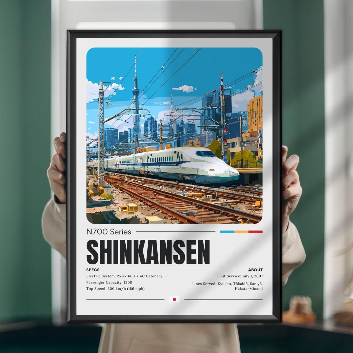 Shinkansen N700 Series Art Print - Japanese Bullet Train Poster