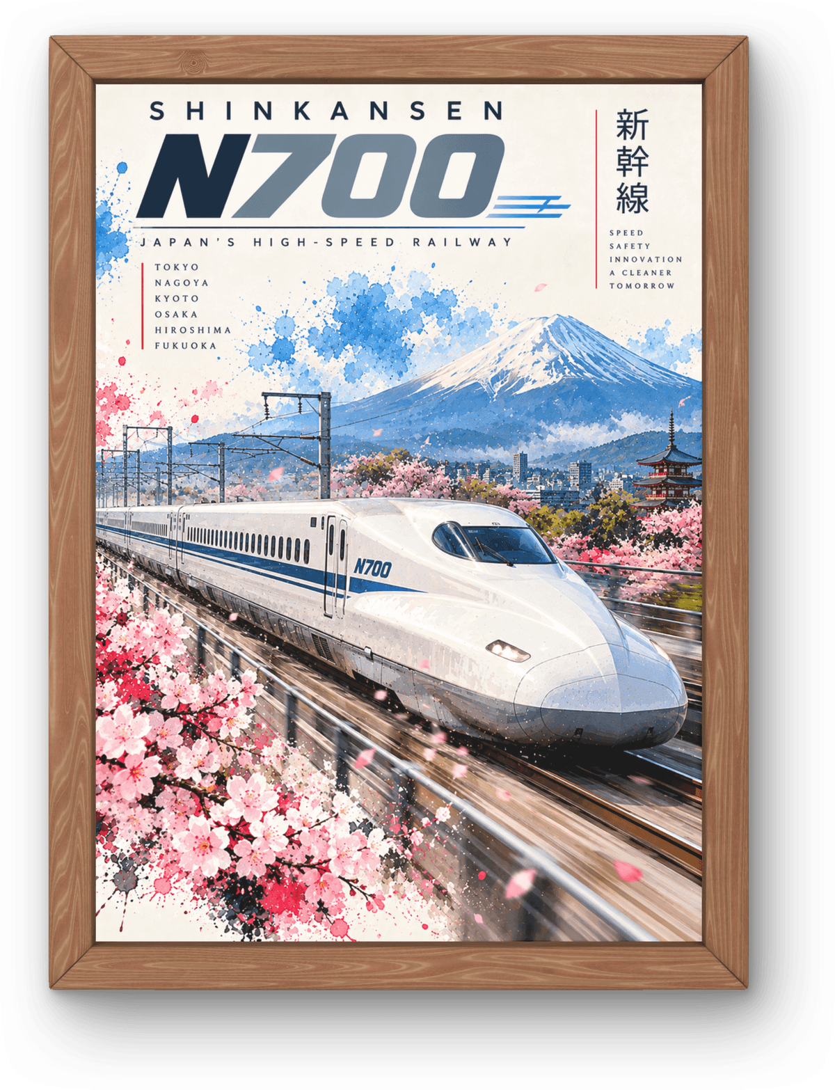 Shinkansen N700 Bullet TRain Poster