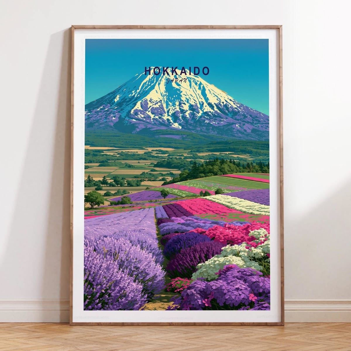 Hokkaido Japan Print, Travel Poster, Modern Wall Art
