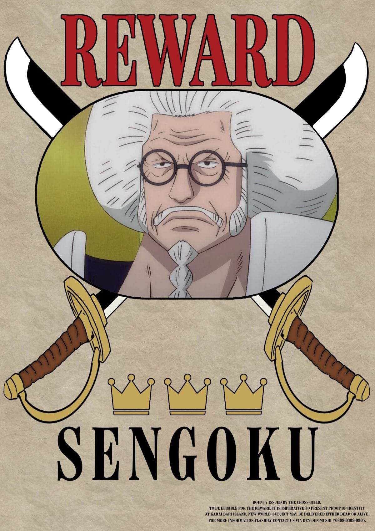 Sengoku Cross Guild Bounty Wanted Poster