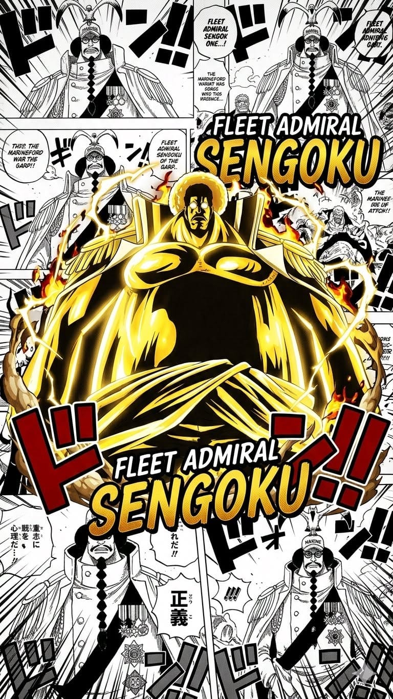 Fleet Admiral Sengoku Wallpaper | Golden Buddha Form Edit ✨