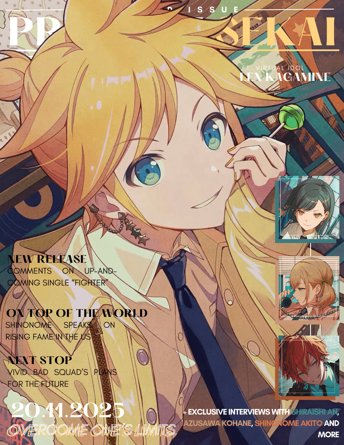 kagamine len aki6 magazine cover