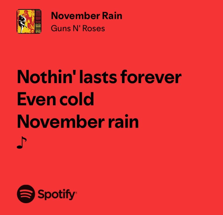 November Rain poster