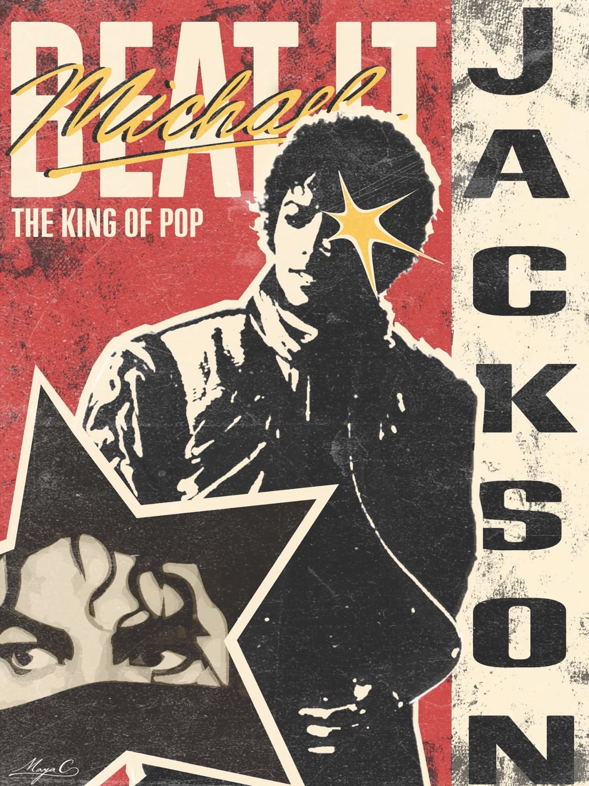 Michael Jackson "Beat It" Poster (1983)