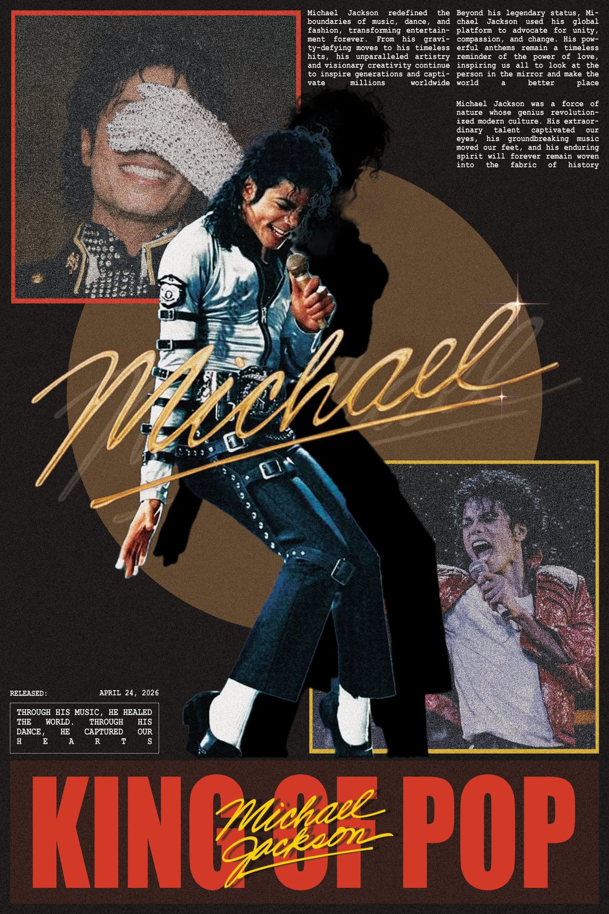 Michael Biopic poster design in Photoshop