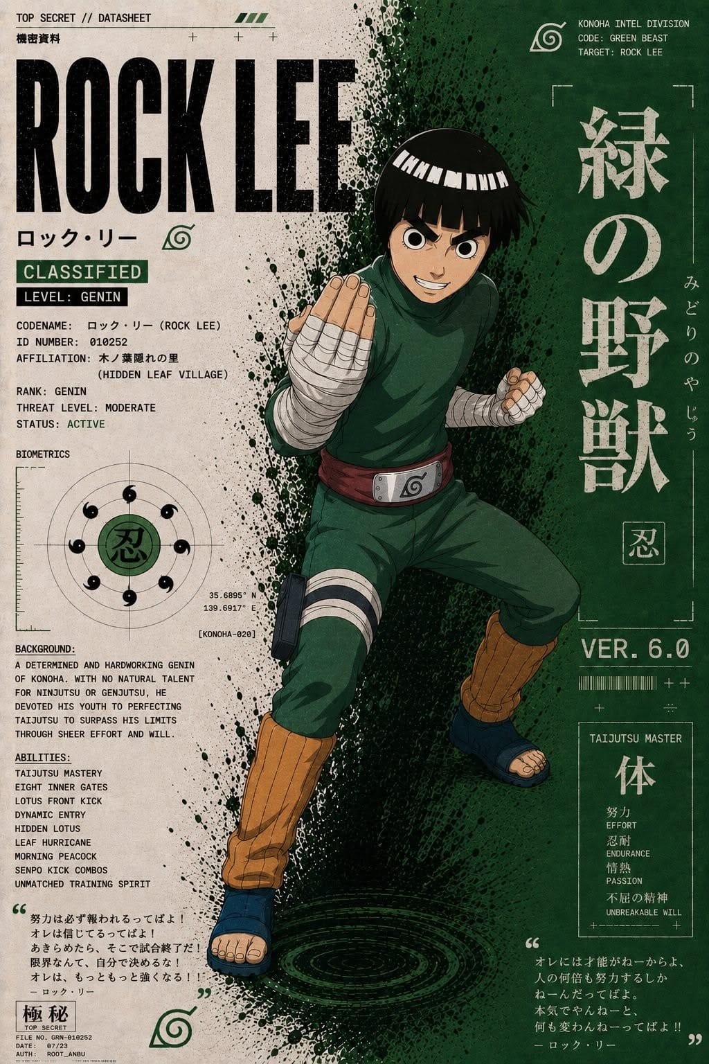 Rock Lee poster