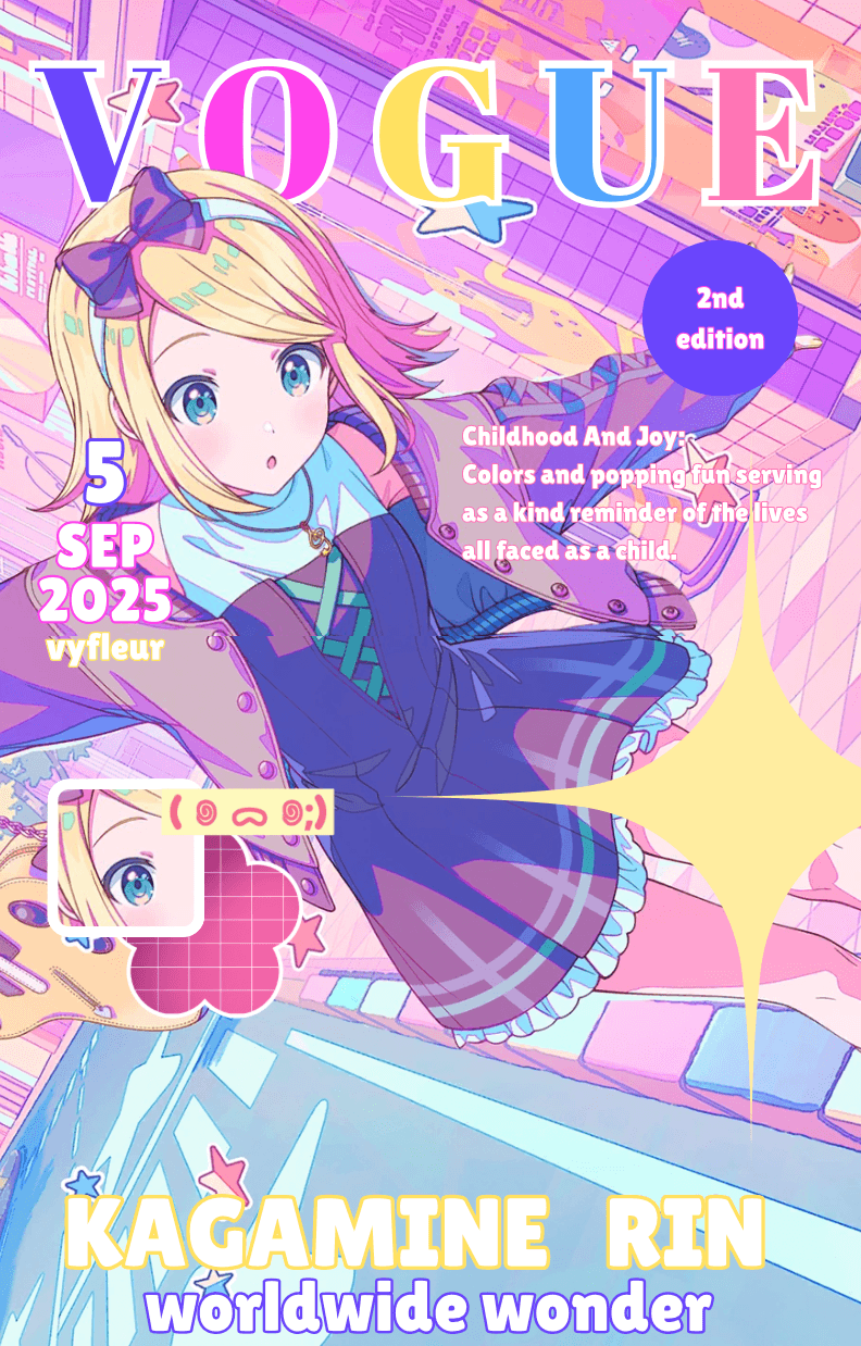 KAGAMINE RIN  //  VOGUE MAGAZINE COVER