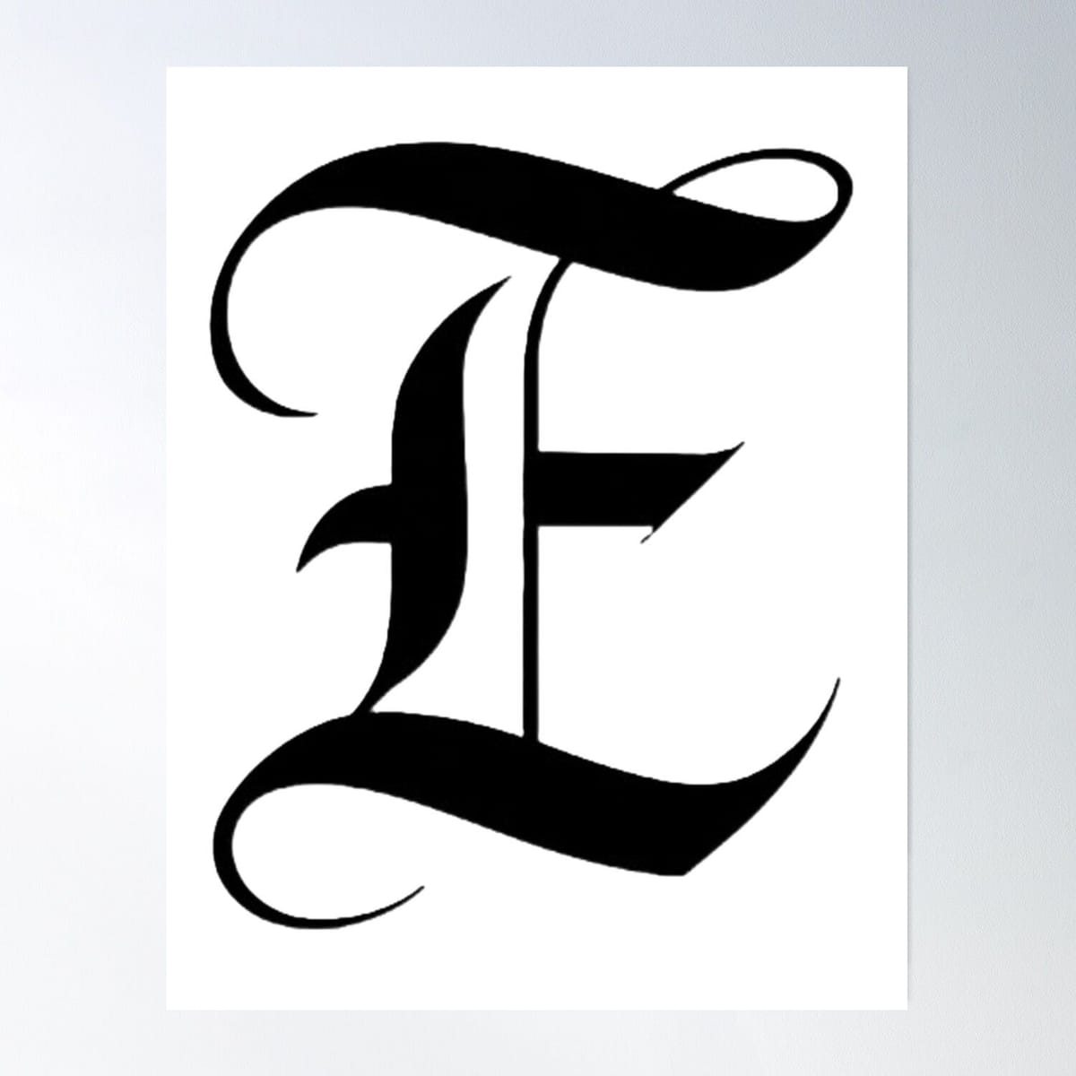 Letter E- Initial E Poster
