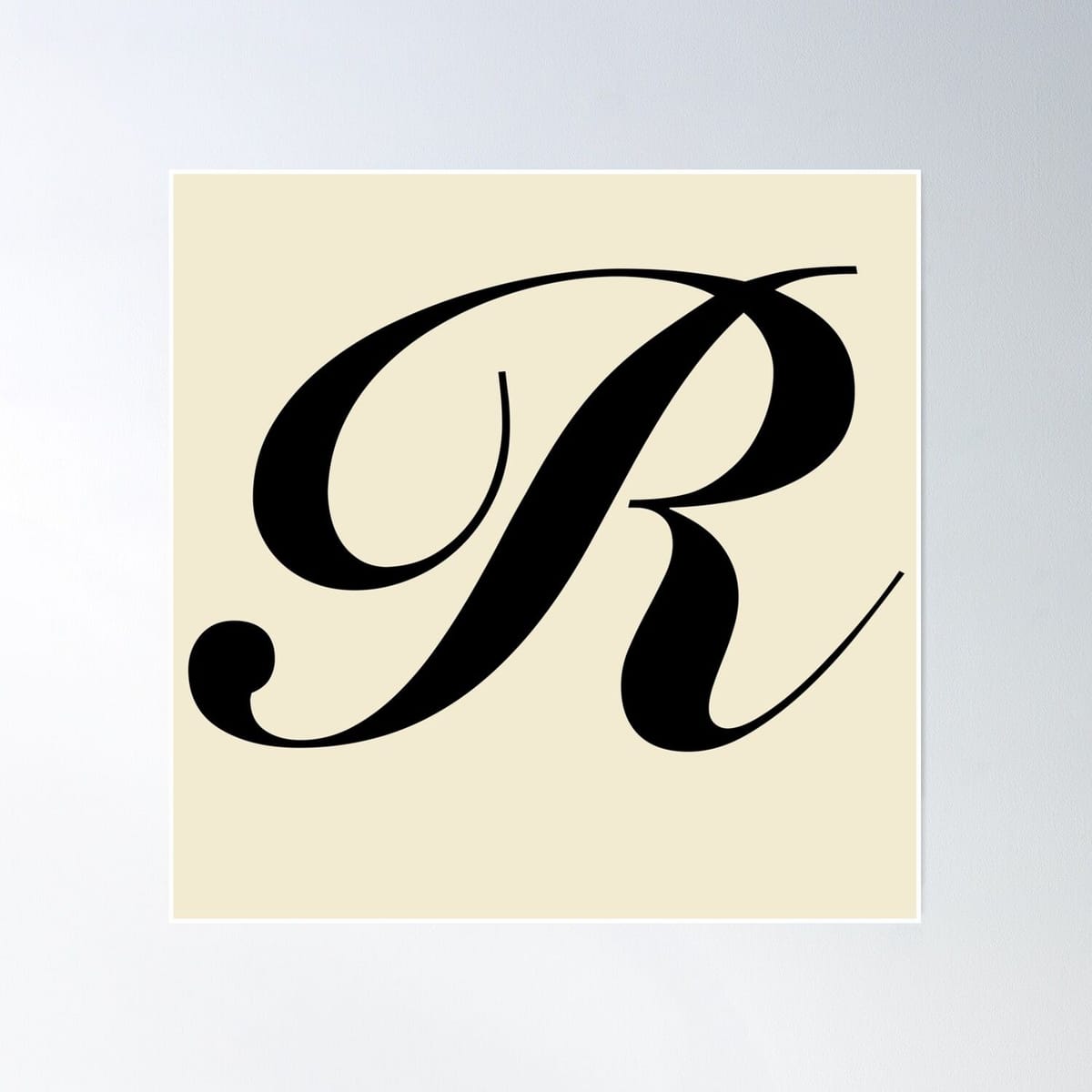 Monogram Initial Letter R Poster