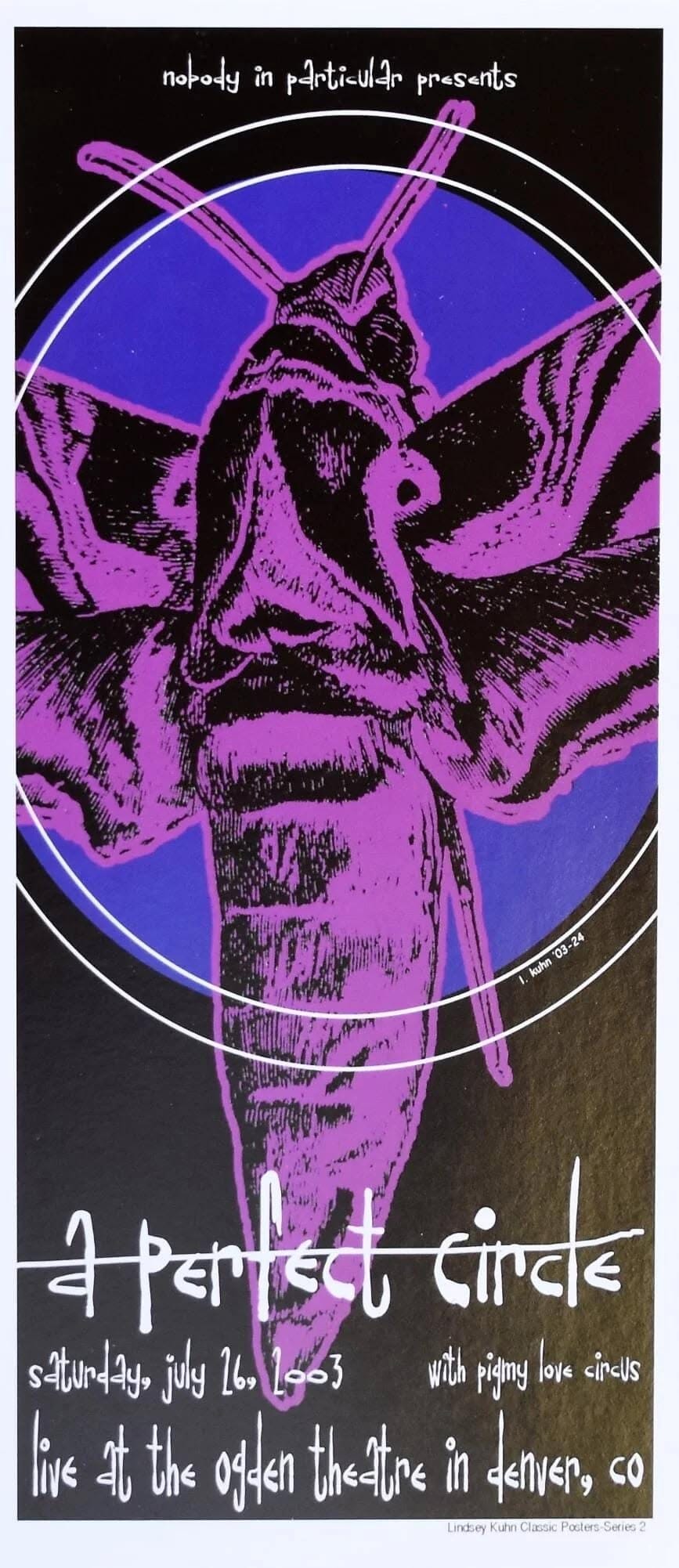 A Perfect Circle Concert Handbill Denver 2003