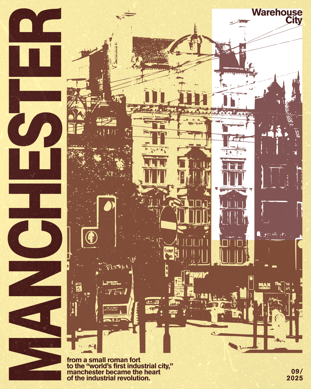 manchester poster | графический дизайн | poster | graphic designer | city poster | typography
