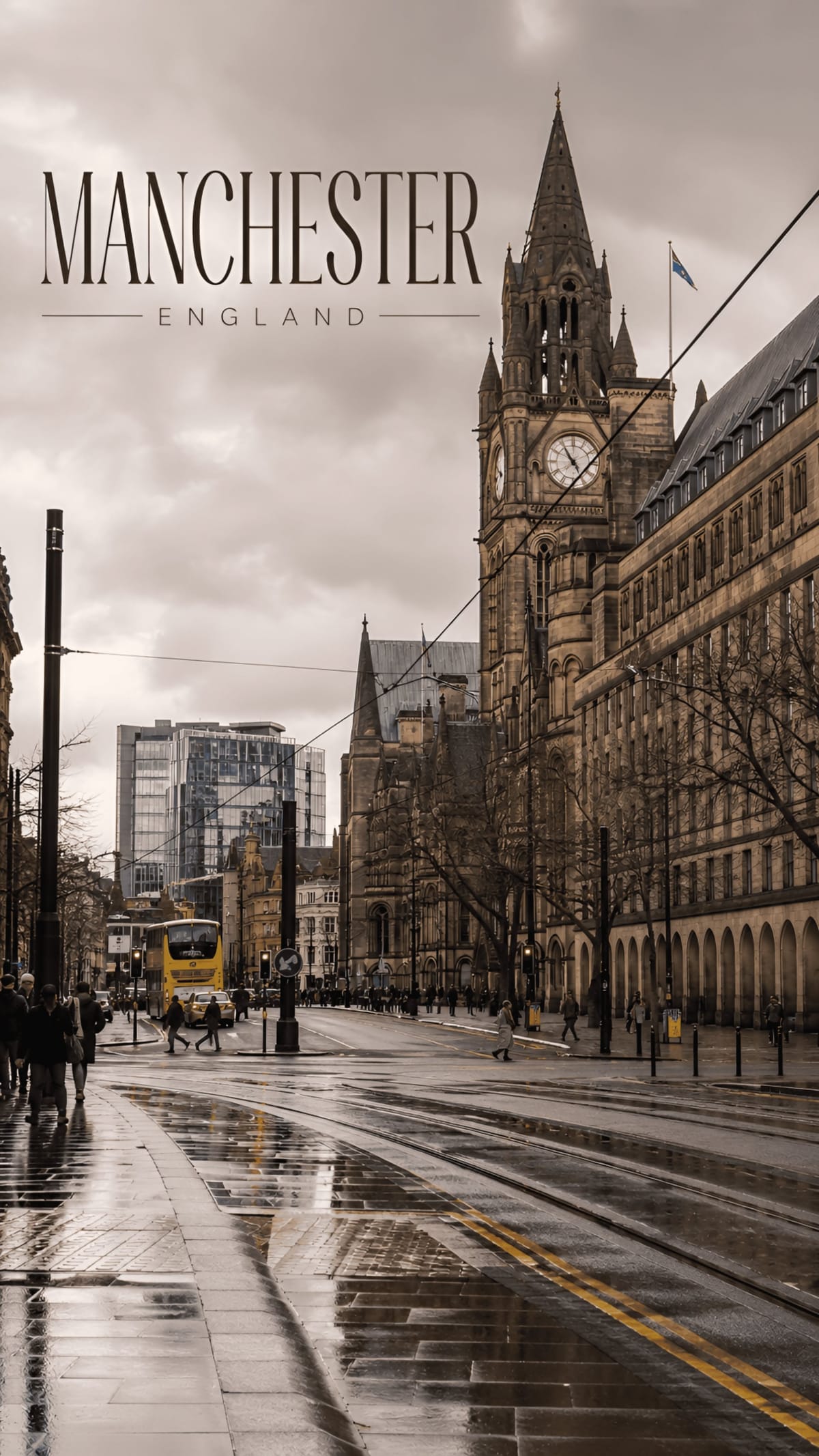 Manchester England Rainy Street ✨