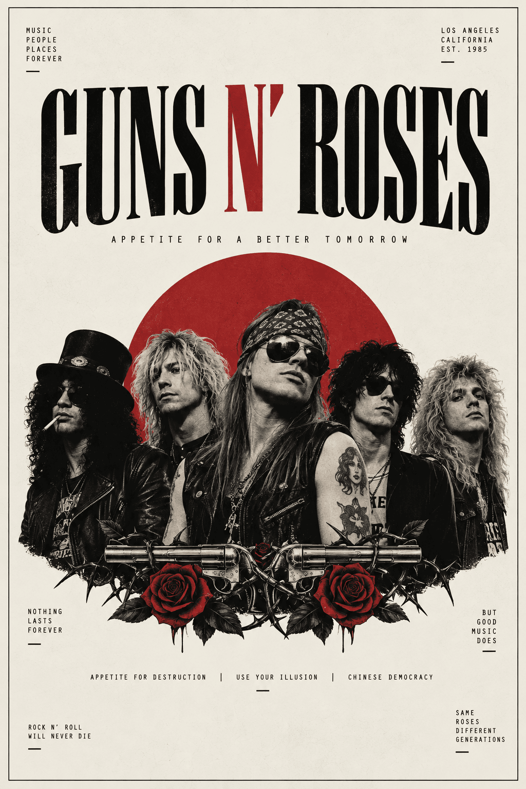 guns and roses