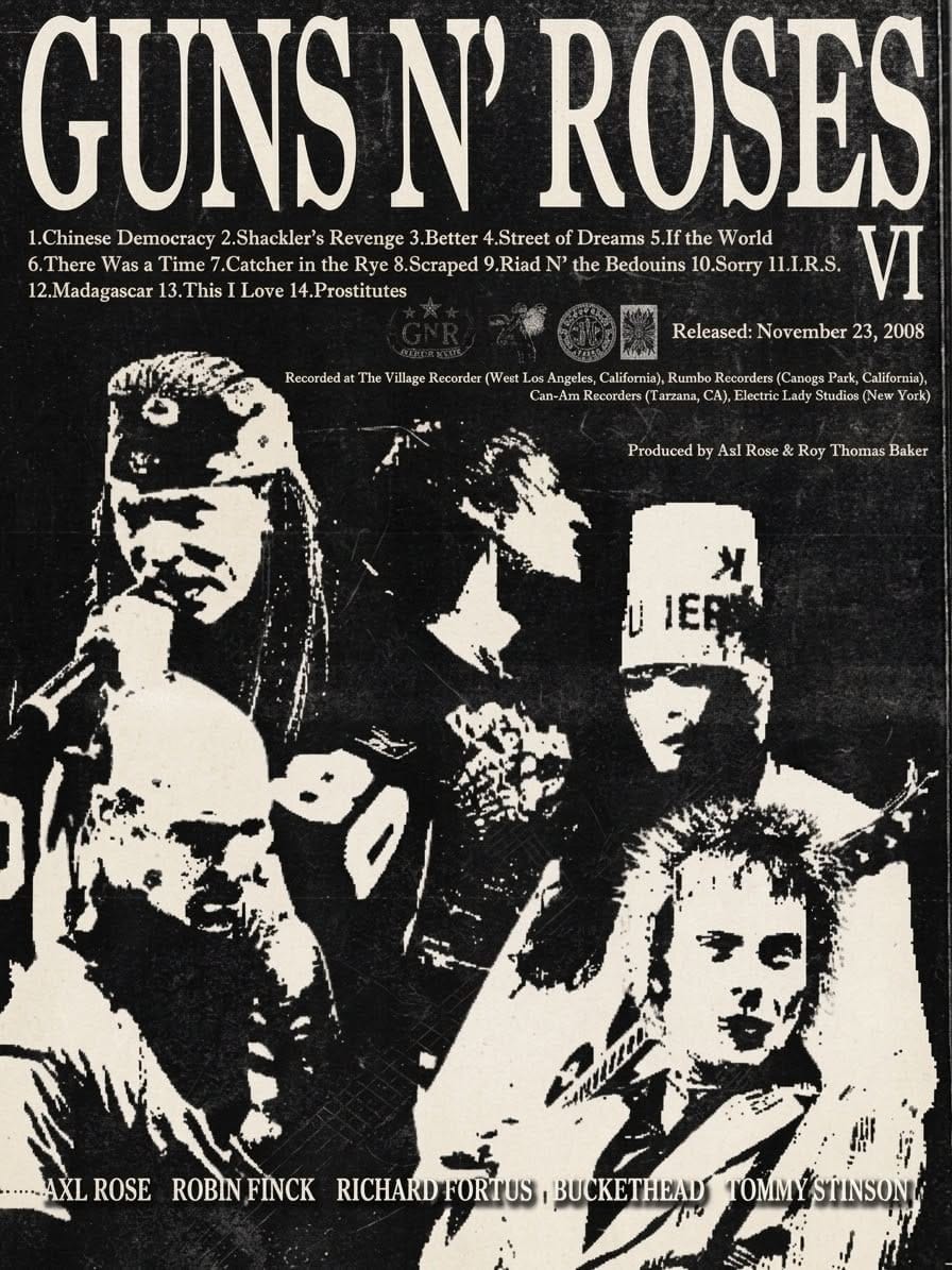 2002 Guns N' Roses Chinese Democracy poster