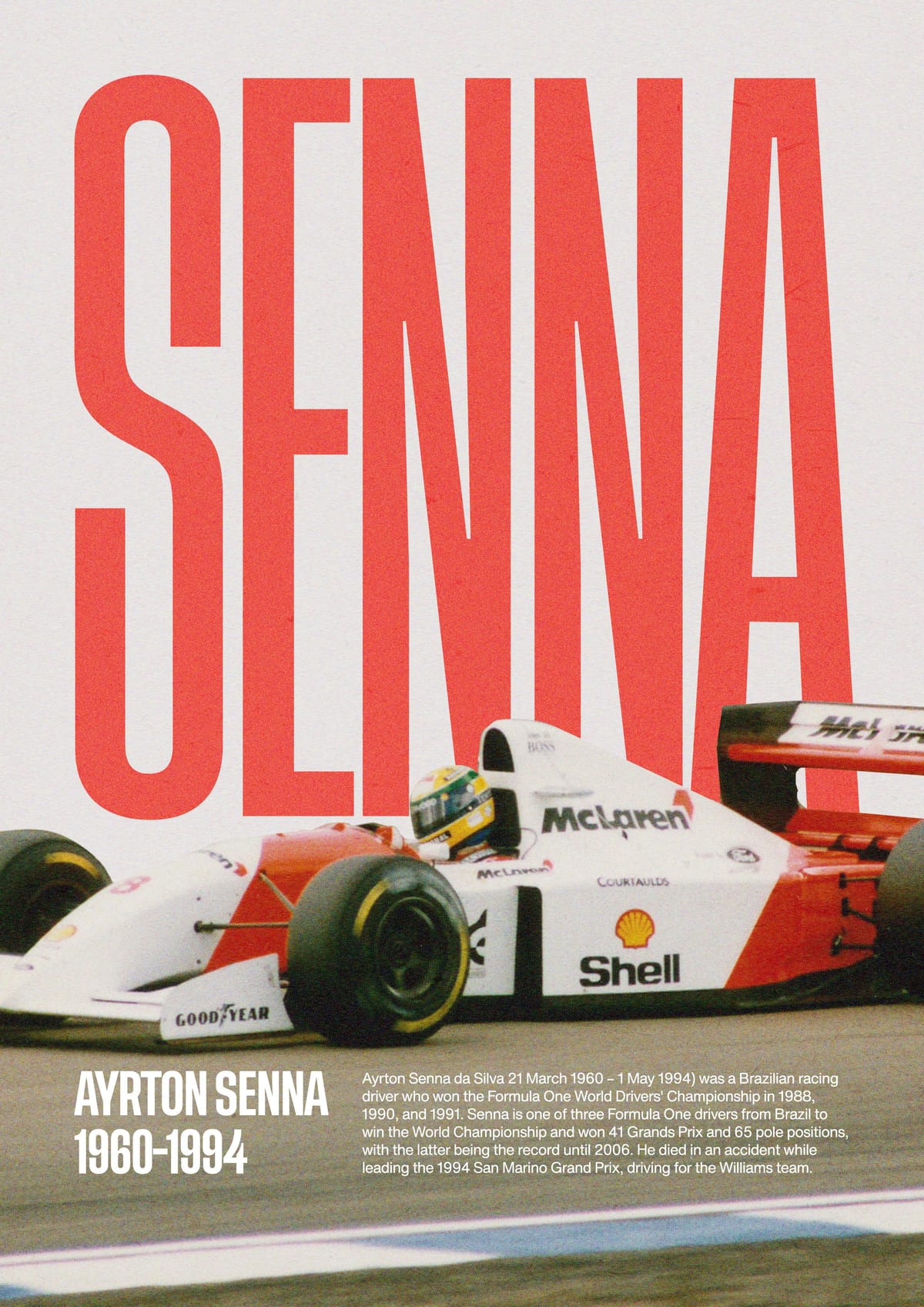🏎 Ayrton Senna POSTER