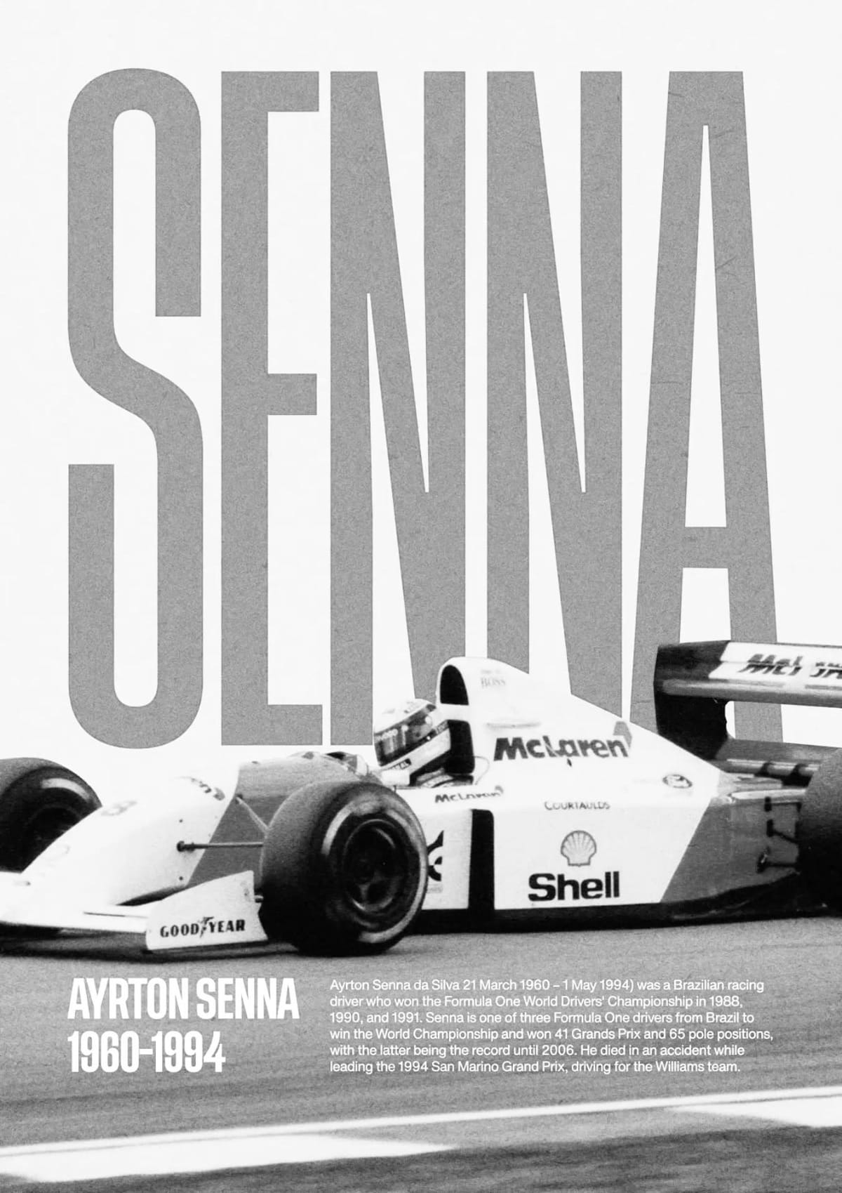 ayrton senna poster
