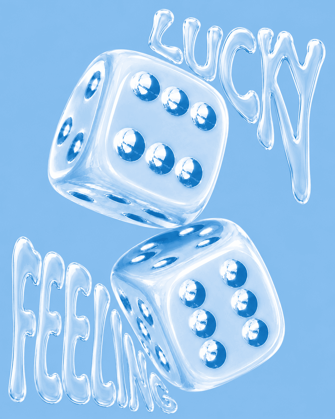 Feeling Lucky Y2K Inspired Poster