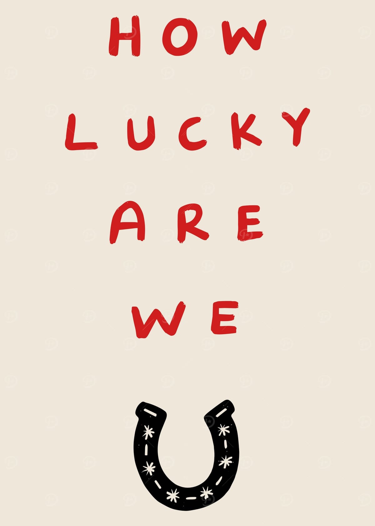 How Lucky Are We, Trendy Aesthetic Home Decor, Girly Wall Art, Cute Positive Quote Print, Lucky Poster