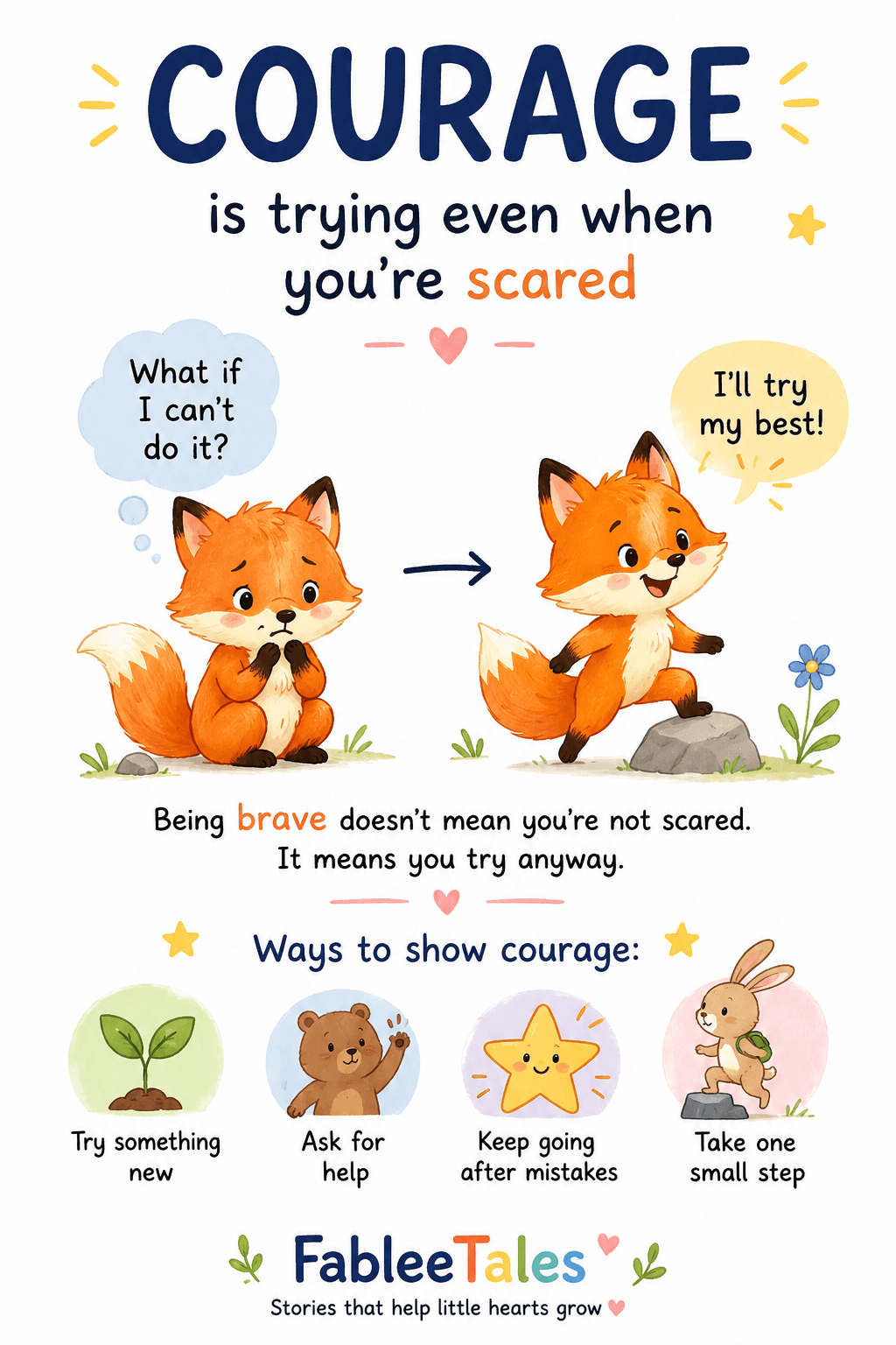 Teaching Kids Courage: Being Brave Even When You’re Scared