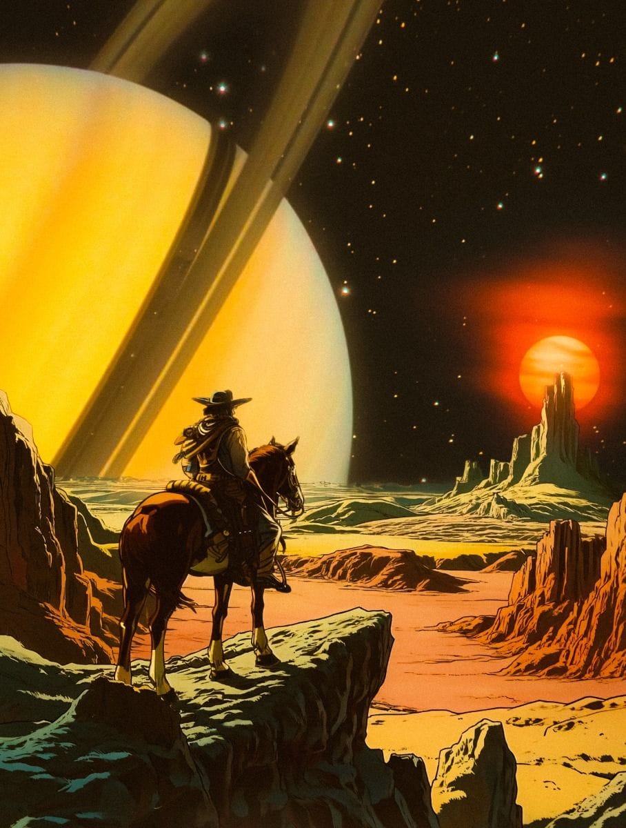 Cosmic Cowboy | Western Scifi Collage  by Taudalpoi