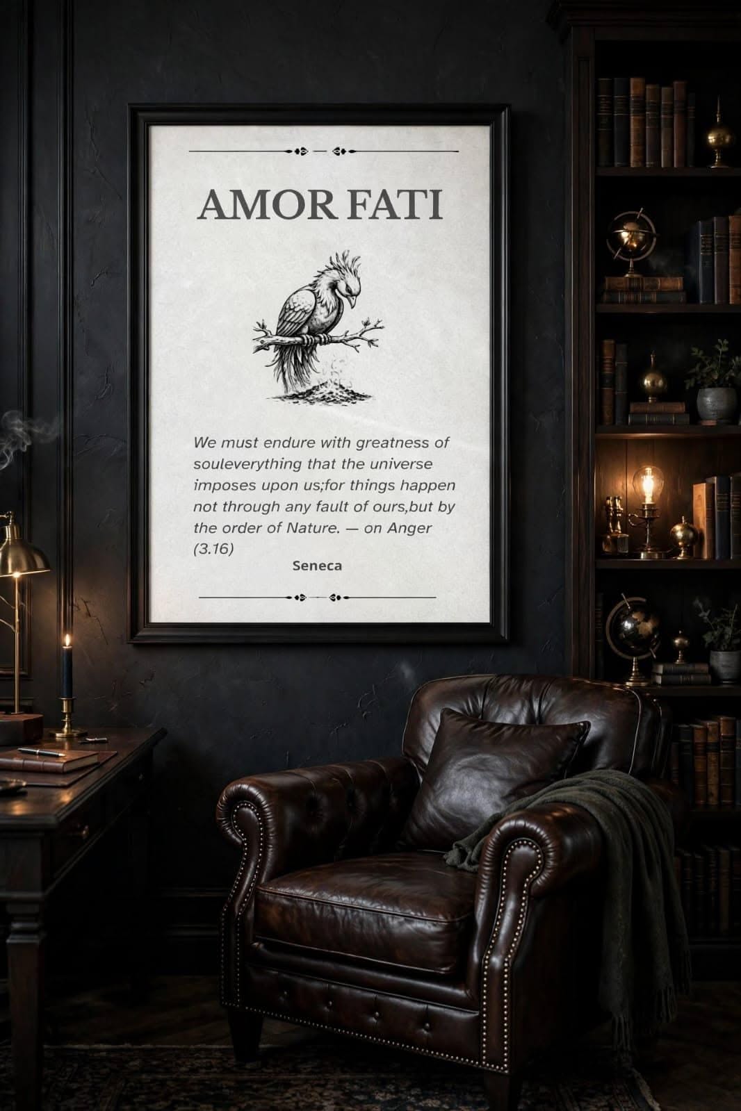 Poster Amor Fati, Seneca Quotes