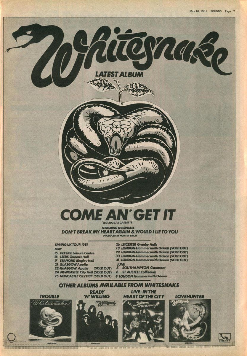 Whitesnake poster
