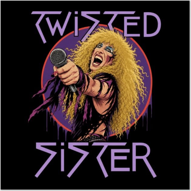 Twisted Sister Retro Graphic Art Poster