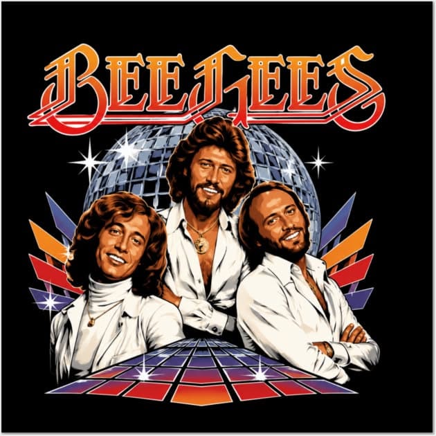 Bee Gees Band Retro Music Vintage Style Poster