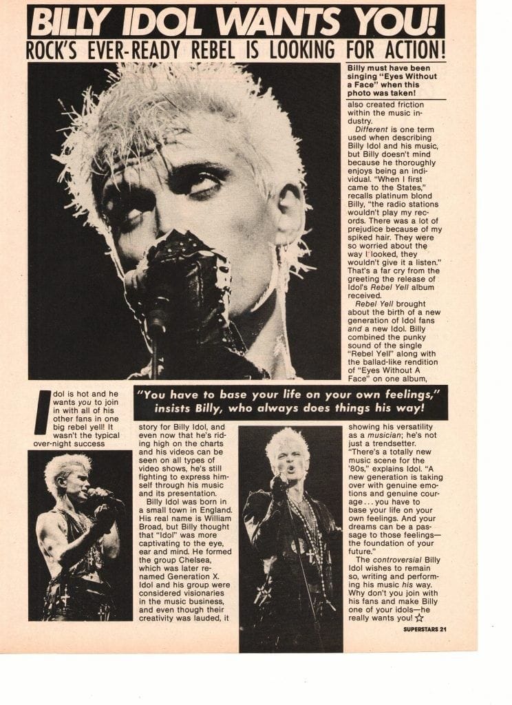 Billy Idol poster
