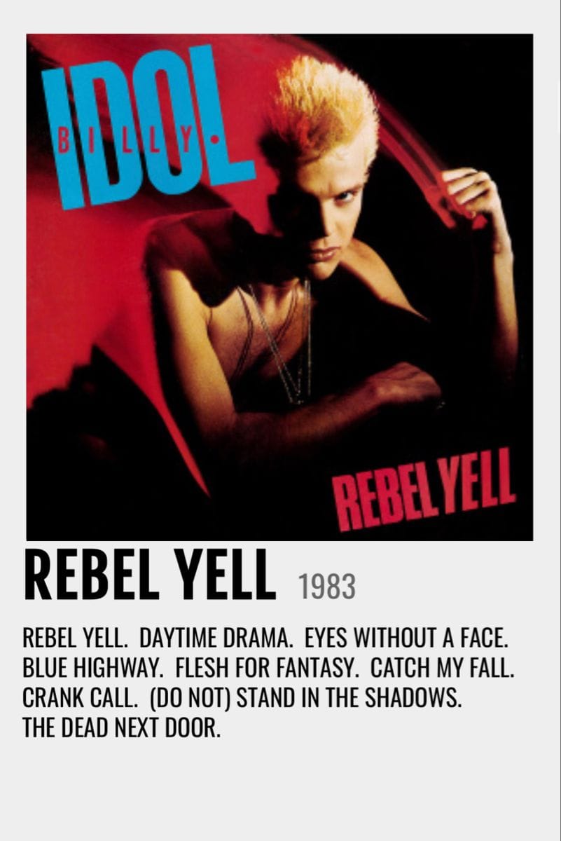 Rebel Yell - Billy Idol Polaroid Poster