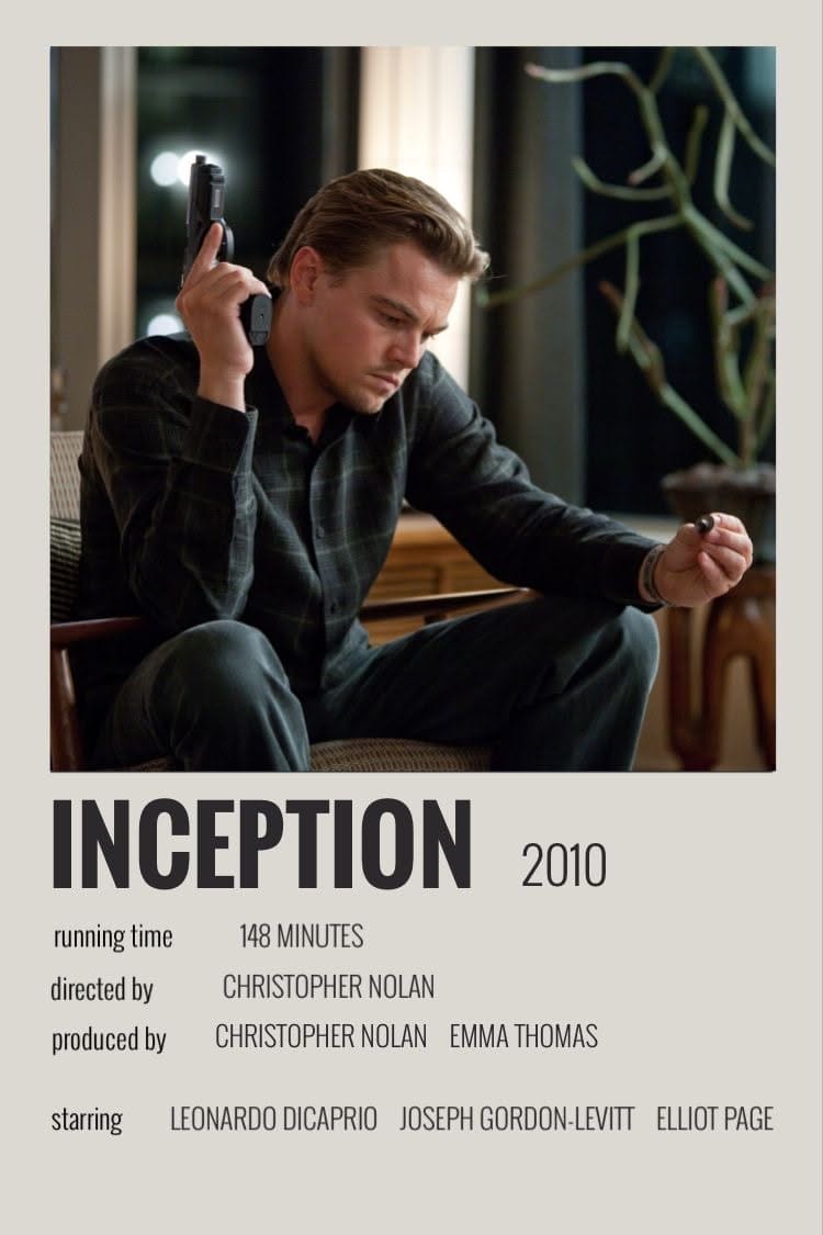 inception movie polaroid poster