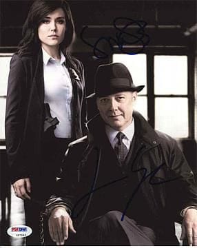 The Blacklist Cast Spader and Boone Signed 8x10 Photo Certified Authentic PSA/DNA COA