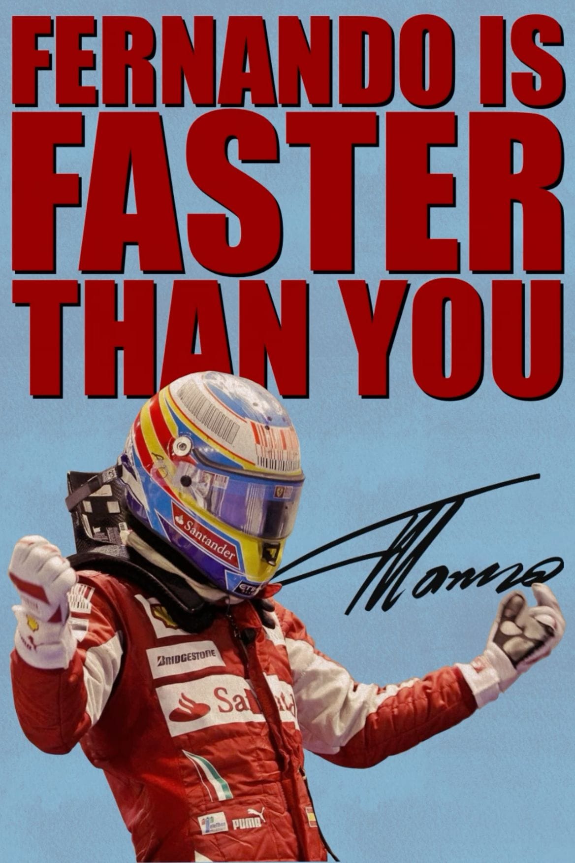 Fernando Alonso Poster/Wallpaper with Quote