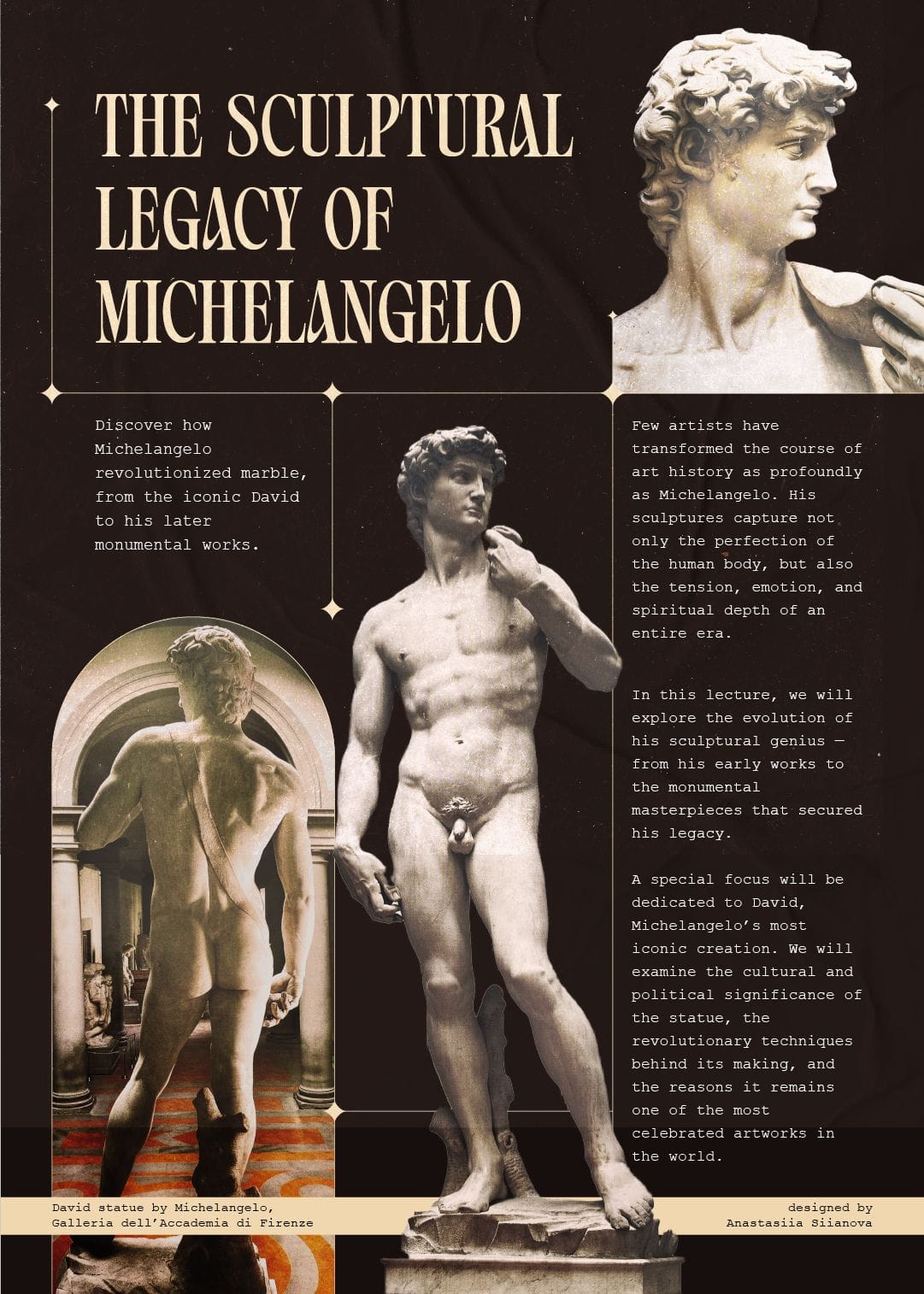 Michelangelo's David Poster Design