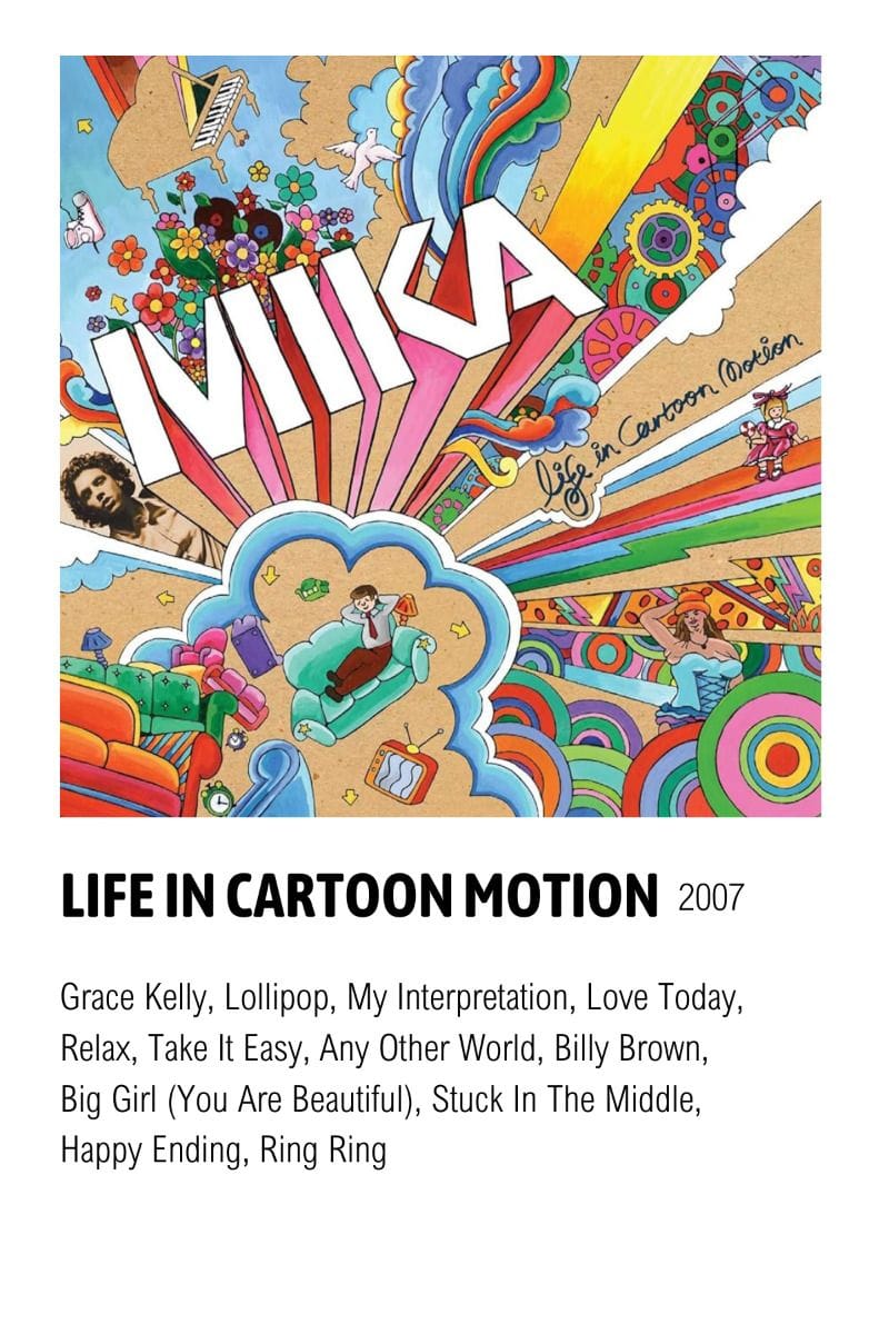 Life in Cartoon Motion MIKA alternative album poster ❤️