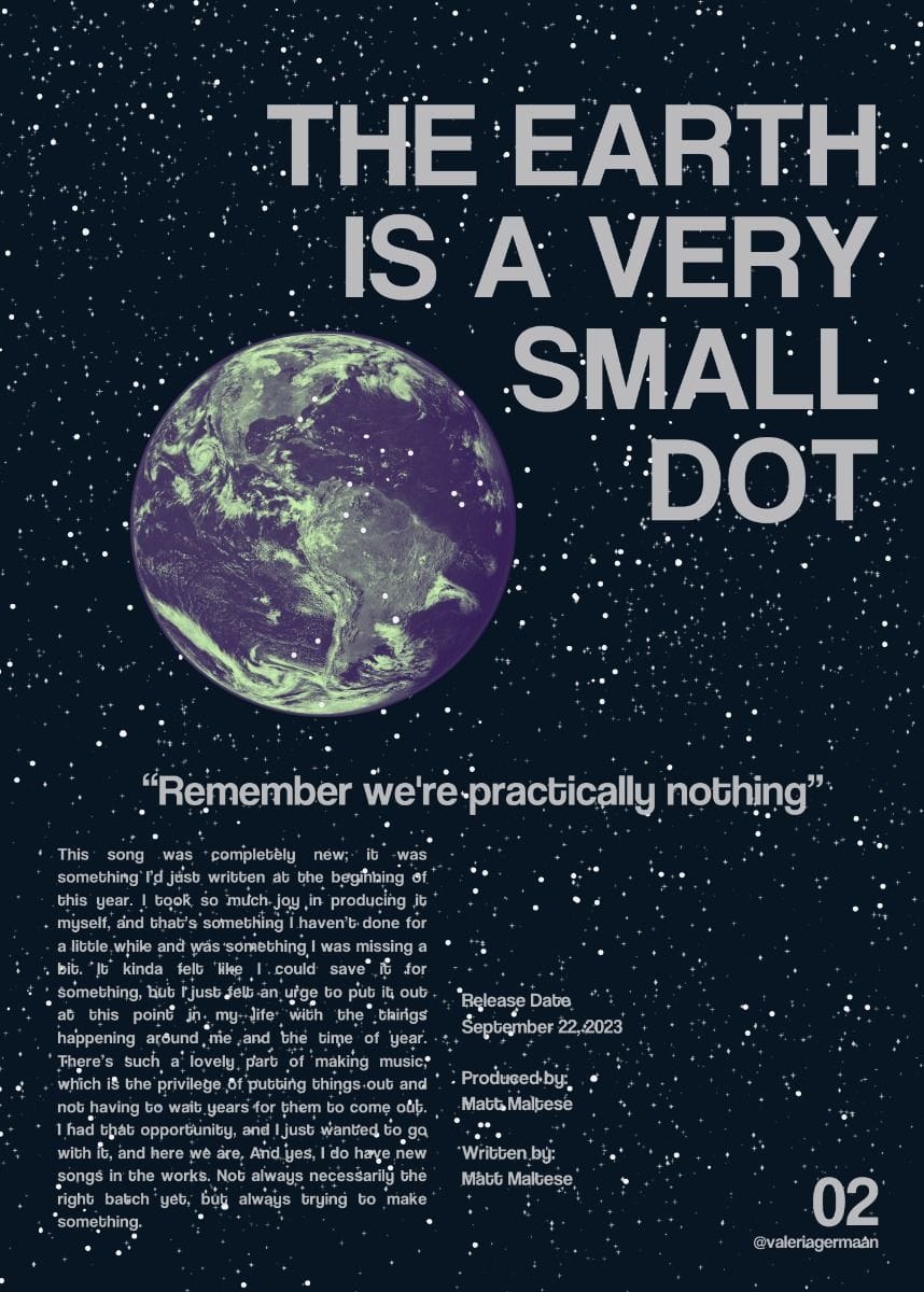 the earth is a very small dot